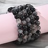 Natural Rutilated Quartz Round Beads Stretch Bracelets for Women BJEW-Z158-03H-03-1