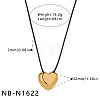 304 Stainless Steel Geometric Pendant Black Cord Necklaces FS-WG6204F-06-1