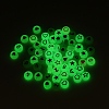 480Pcs 8 Style Flat Round Luminous Acrylic Beads DIY-YW0003-01-5