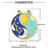 304 Stainless Steel Enamel Pendants STAS-OY003-25G-3