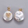 Natural Cultured Freshwater Pearl Pendants KK-L187-11G-2