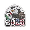 Football Theme Printed Transparent Acrylic Pendants OACR-B055-03C-1