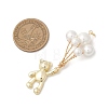 Alloy & Shell Pearl Copper Wire Wrapped Big Pendants PALLOY-JF04808-02-2