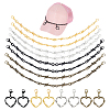 16Pcs Heart Zinc Alloy Hat Chian and Pendant Decorations HJEW-PH02429-1
