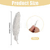 20Pcs Feather Shape Brass Brooch JEWB-CO0001-01S-2