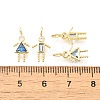 Brass Micro Pave Cubic Zirconia Pendants KK-D339-02G-12-3