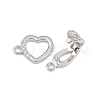 Brass Micro Pave Clear Cubic Zirconia Interlocking Clasps KK-C075-37P-2