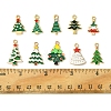 20Pcs 10 Styles Christmas Alloy Enamel Pendants FIND-FS0002-64-5