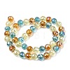 Electroplate Glass Beads Strands LS-EGLA-D300-06-8mm-24-3