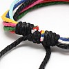 Trendy Unisex Casual Style Colorful Multi-Strand Jute Twine Bracelets BJEW-L303-01-4
