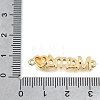 Mother's Day Brass Word Mama with Heart Links Connector Charms KK-C263-25A-G-3