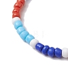 Summer Beach Starfish Synthetic Turquoise & Pearl Bracelet Sets BJEW-JB10347-01-5