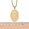 304 Stainless Steel Pendant Necklaces NJEW-B153-02C-G-3