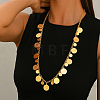 Vintage Alloy Coin Tassel Long Necklaces for Women EV2148-4