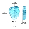 Autumn Theme Two-Tone Transparent Glass Charms GLAA-YW0001-53B-4
