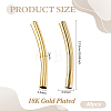 40Pcs Brass Curved Tube Beads KK-PH0015-17B-2