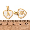 Natural Shell Heart with Initial Letter Pendants STAS-I353-03G-3