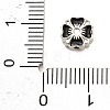 Flower Brass Enamel Bead Rhinestone Settings KK-H527-01P-01-3