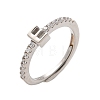 S925 Sterling Silver Adjustable Letter Rings for Women RJEW-M068-01P-E-2