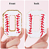 Gorgecraft 11Pcs Number 0~9 & Flat Tennis Shaped Towel Embroidery Style Cotton Iron on/Sew on Patches DIY-GF0008-57-6
