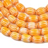 Handmade Millefiori Glass Oval Bead Strands LK-Z001-01B-05-2