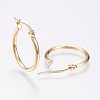 304 Stainless Steel Hoop Earrings EJEW-F105-12G-2