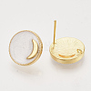 Brass Stud Earring Findings KK-N216-37G-03-NF-1