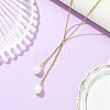 Natural Pearl Rice Tassel Y Necklaces NJEW-JN06216-1