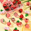 12Pcs 3 Colors Transparent Resin & Acrylic 3D Fruit Pendants FIND-YW0006-01-6