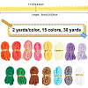 30 Yards 15 Colors Nylon Elastic Ribbon EC-BC0001-40-2
