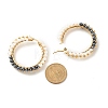 Glass Beads Braided Big Hoop Earrings EJEW-JE04848-01-4