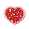 Valentine's Day Printed Transparent Acrylic Pendants OACR-S045-04F-1