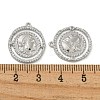 Brass Pave Clear Cubic Zirconia Pendants KK-N254-101P-3