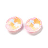 Mocha Fluorescent Style Glass Rhinestone Cabochons GGLA-M005-01A-223MK-3