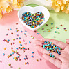 300Pcs Picasso Glass Seed Beads EGLA-TA0013-75-6