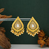 Alloy Rhinestone Chandelier Earrings WG7837A-01-1