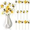 14Pcs 7 Styles Wooden Bees Decorative Pick for Home Vase Filler AJEW-CY0002-68-6