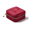 Square Velvet Jewelry Zipper Boxes VBOX-C003-01C-2