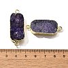 Natural Dyed Quartz Crystal Links Connector Charms G-K189-02LG-05-3