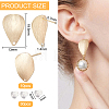 10Pcs Brass Stud Earrings KK-BC0011-53-2