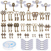Skeleton Key & Wing Charm Bracelet DIY Making Kit DIY-SC0017-43-1