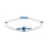 Resin Evil Eye & Acrylic Beaded Stretch Bracelet for Women BJEW-JB08609-4