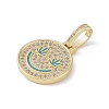 Brass Micro Pave Cubic Zirconia Pendants ZIRC-NH0001-01G-05-2