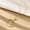 Brass Micro Pave Clear Cubic Zirconia Ring Pendant Necklaces NJEW-P322-A04-G-2