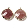 Natural Strawberry Quartz Pendants G-B009-07G-V-1
