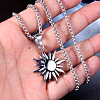 304 Stainless Steel Sun Pendant Box Chain Necklaces for Men FS-WG74900-03-2