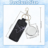 PU Leather & Iron Mirror Keychains HJEW-YW00545-04-3