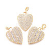 Brass Micro Pave Cubic Zirconia Pendants KK-D159-24G-1