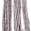 Anti-Tarnish Electroplate Glass Beads Strands EGLA-ZX010-6mm-01-2