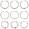 SUNNYCLUE 12 Pairs 3 Styles 202 & 304 Stainless Steel Huggie Hoop Earrings EJEW-SC0001-43-1